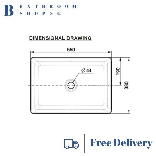 American Standard Acacia SupaSleek Vessel 550mm Wash Basin CCASF412