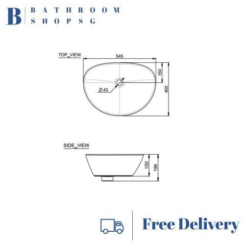 American Standard Neo Modern Vessel Wash Basin CCASF633