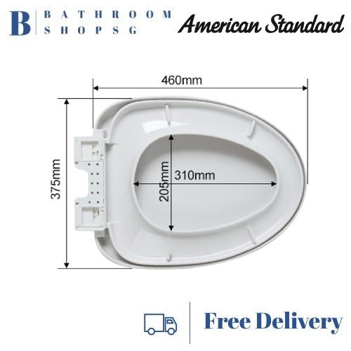 American Standard Slow Closing Seat and Cover CL6104M-6D For Compact Codie Toilet Bowl