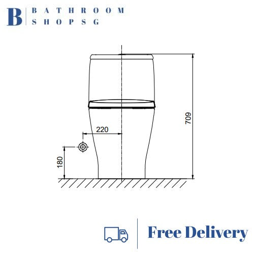American Standard Loven One Piece Toilet Bowl CCAS1862