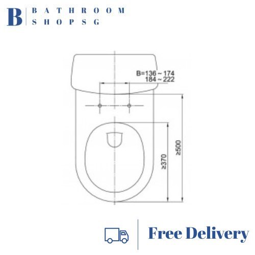 Baubay Manual Bidet Seat and Cover BB301 with Basic Installation