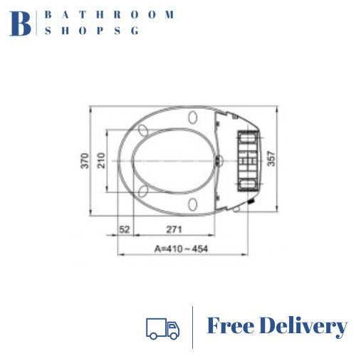 Baubay Manual Bidet Seat BB303 | Non-Electric Bidet Seat and Cover