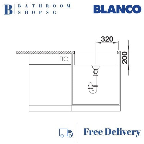 Blanco Quatrus 600-IU Single Bowl Stainless Steel Undermount Kitchen Sink