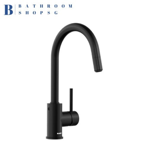 Blanco MIDA-S-XL Pull-out Single-Lever Kitchen Sink Mixer Chrome Matt Black