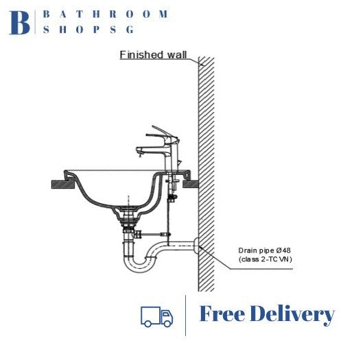 American Standard Loven Countertop Basin W550mm | CCAS0462