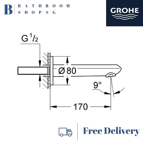 Grohe Eurodisc Cosmopolitan Bath spout | Grohe Bathroom Faucet 13278002