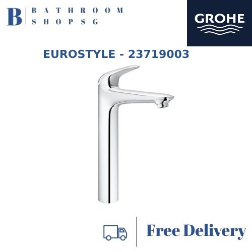 Grohe Eurocosmo Vessel Basin Round 100987SH00 with Eurostyle Single-lever basin mixer 23719003