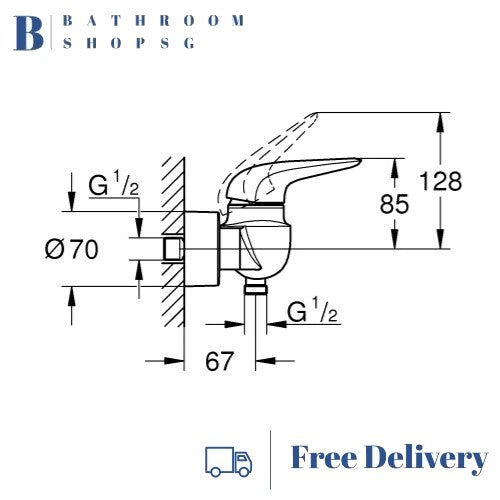 Grohe Eurostyle Single-Lever Shower Mixer 23722003