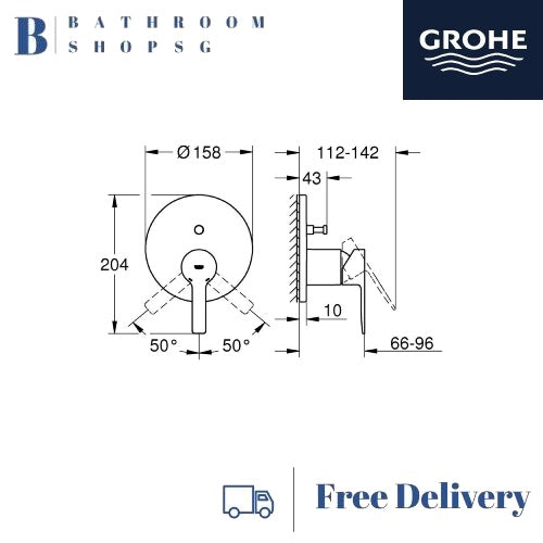 GROHE Lineare Single-lever Concealed Shower Mixer With 2-way Diverter 24064001