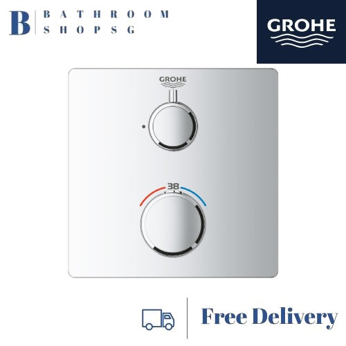 GROHE Grohtherm Thermostat Conceal Shower Mixer Trimset Sqaure 24078000