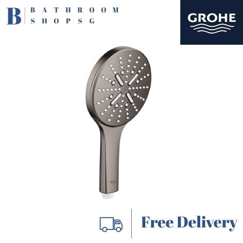 Grohe Smart Control 3-Way Conceal Mixer Bathroom Bundle Set - Round Hard Graphite | Grohe 35600 29121A00