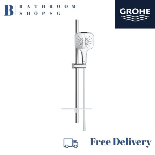 Grohe Rainshower Smartactive 130 Cube Shower Rail Set 3 Sprays 26584000 | Grohe Sliding Rail Set
