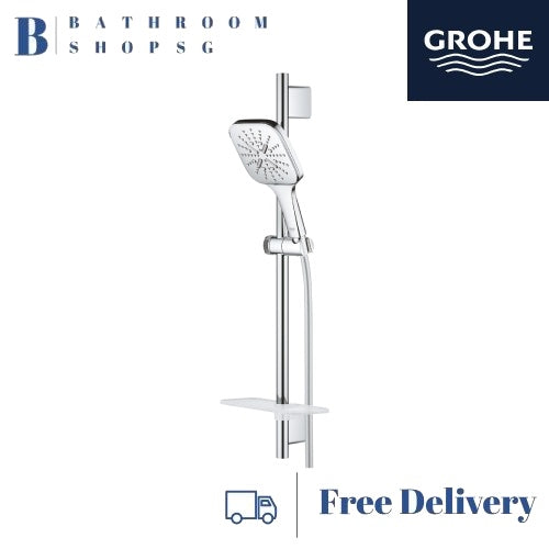 Grohe Rainshower Smartactive 130 Cube Shower Rail Set 3 Sprays 26584000 | Grohe Sliding Rail Set