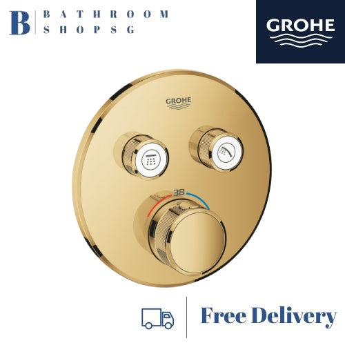 Grohe SmartControl 2-Way Thermostat Conceal Mixer Bathroom Bundle Set- Round | Grohe 35600 29119GL0