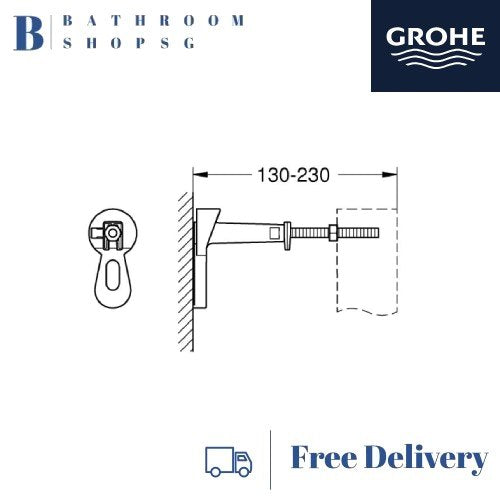 Grohe Rapid SL Wall Union 3855800M For Toilet Installtion