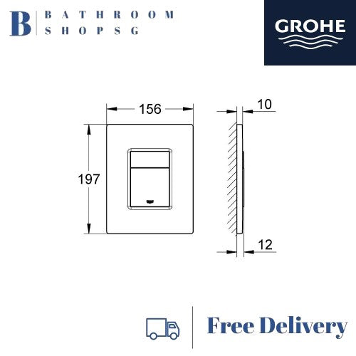 Grohe Skate Cosmopolitan Toilet Flush Plate Alpine White 38732SH0