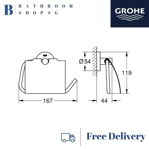 Grohe 40367001 Essentials Toilet Paper Holder | Grohe  Bathroom Accessories
