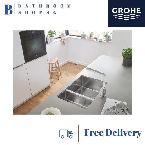 Grohe K700U Stainless Steel 80-S Undermount Double Bowl Kitchen Sink 31575SD1