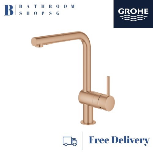 Grohe Minta L-Spout Single-Lever Kitchen Sink Mixer 30274DA0 Warm Sunset