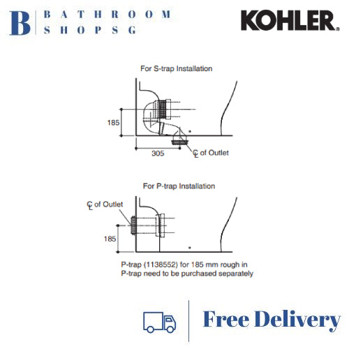 Kohler Reach Up One-Piece Rimless Toilet Bowl with Slim Seat and Cover K-28628K-0