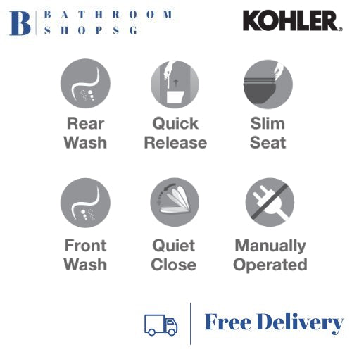 Kohler C3-030 Manual Bidet Seat and Cover K-98804K-0