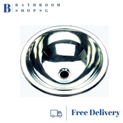 Monic i-420-B Single Bowl Stainless Steel Round Toilet Sink i-265B