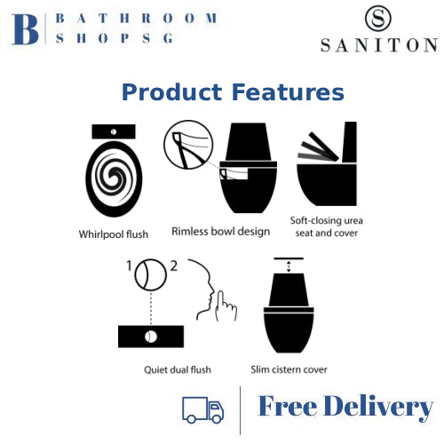 Saniton Roselle ST2457 One-piece Water Closet with Seat and Cover