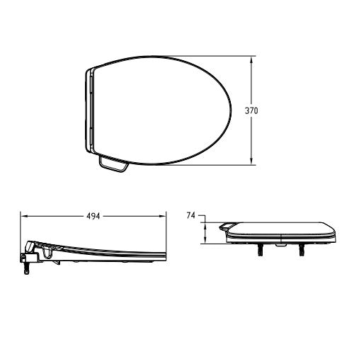 American Standard Smart Washer Manual Bidet Seat 1007372080