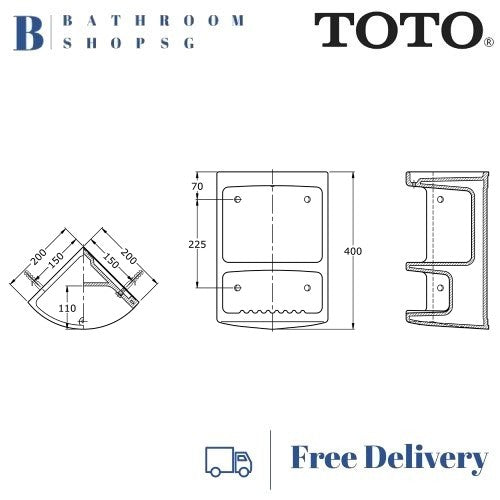 TOTO Ceramic Corner Soap Holder S163N | TOTO Bathroom Accessories