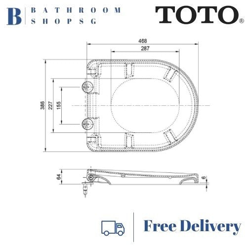 TOTO Duroplast Soft Closing Toilet Seat and Cover TC384CVK