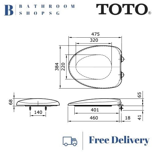 TOTO Duroplast Soft Closing Toilet Seat and Cover TC811SJ