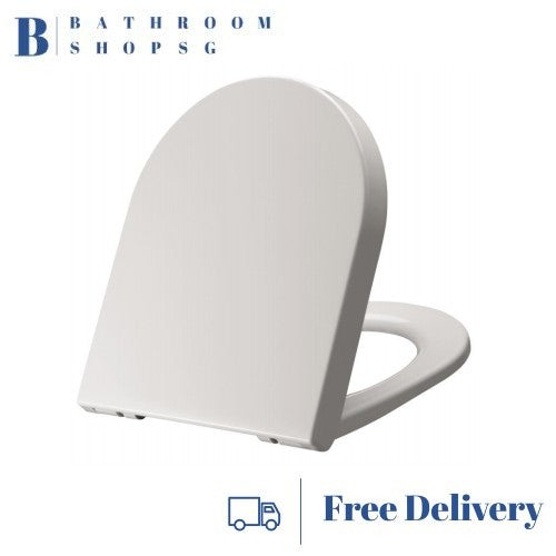Toilet Seat Cover TS3833U | UREA Soft Close D Shape Seat Suitable for Duravit Starck 3 Toilet Bowl