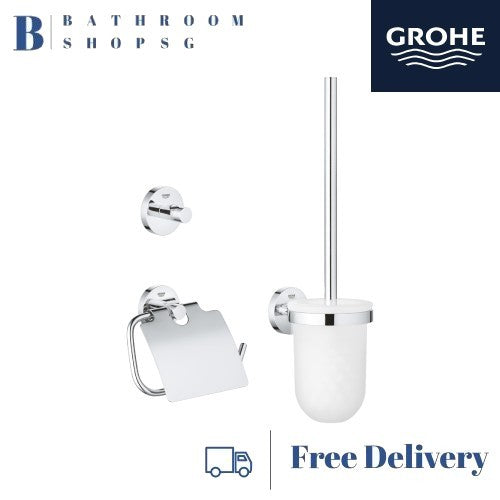 Grohe 40407001 Essentials City Restroom Accessories Set 3-in-1 | Grohe Bathroom Accessories