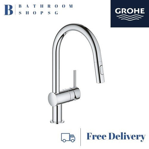 Grohe Minta Single-Lever Sink Mixer with Pull-out Comfort Shower Head Faucet 32321002