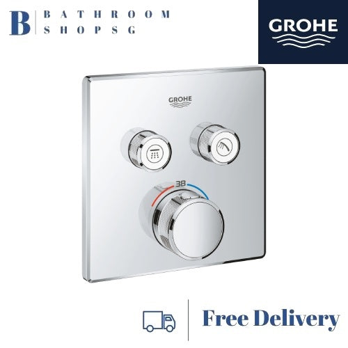 GROHE Grohtherm SmartControl Thermostat for Concealed Shower Mixer Installation with 2 valves | Grohe 29124000