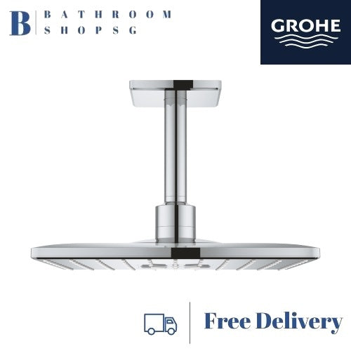 Grohe Rainshower Smartactive 310 Cube Head Shower Set Ceiling 142 Mm, 2 Sprays 26481000 | Grohe Overhead Shower