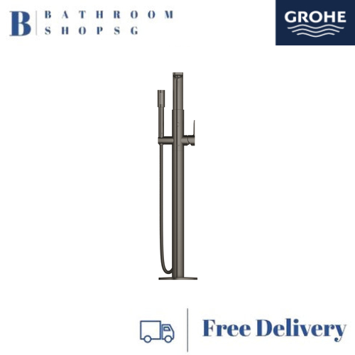 Grohe Lineare Single-Lever Bath Mixer 1/2" Floor Mounted 23792AL1 Brushed Hard Graphite - image 2