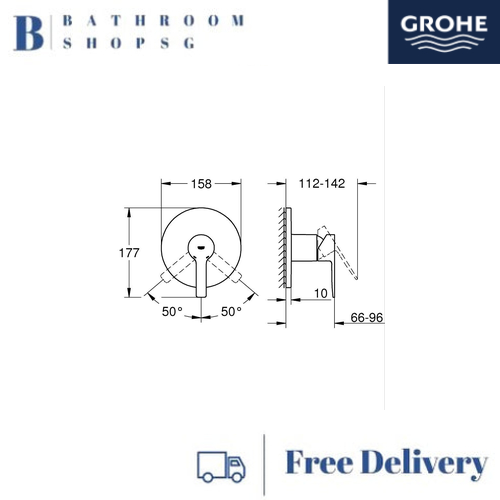 Grohe Lineare Single-Lever Shower Mixer 24063DL1 Brushed Warm Sunset - image 4