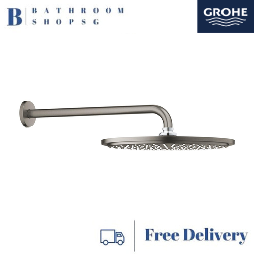 Grohe Rainshower Cosmopolitan 310 Head Shower Set 380 mm, 1 Spray 26066AL0 Brushed Hard Graphite - image 2