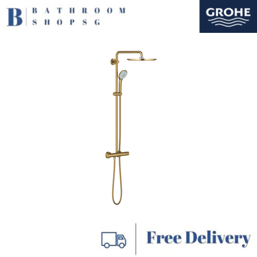 Grohe Euphoria System 310 Shower System with Thermostatic Mixer for Wall Mounting 26075GN0 Brushed Cool Sunrise - image 1