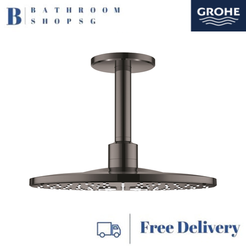 Grohe Rainshower SmartActive 310 Head Shower Set Ceiling 142 mm, 2 Sprays 26477A00 Hard Graphite - image 1