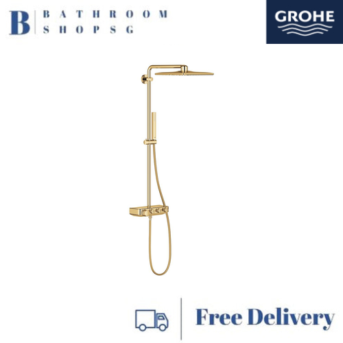 Grohe Euphoria SmartControl System 310 Cube Shower System with Thermostat for Wall Mounting 26508GN0 Brushed Cool Sunrise - image 1