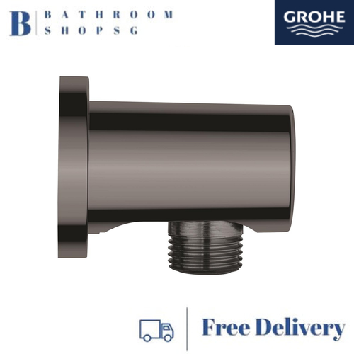 Grohe Rainshower Shower Outlet Elbow, 1/2" 27057A00 Hard Graphite - image 2
