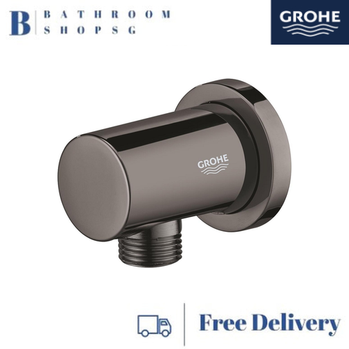 Grohe Rainshower Shower Outlet Elbow, 1/2" 27057A00 Hard Graphite - image 3