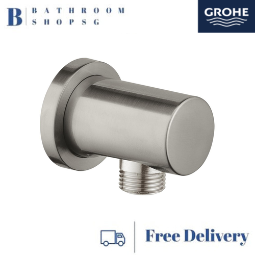 Grohe Rainshower Shower Outlet Elbow, 1/2" 27057DC0 Supersteel Infinity Finish - image 1
