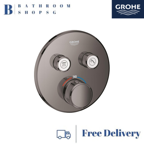 Grohe Grohtherm SmartControl Thermostat for Concealed Installation with 2 Valves 29119A00 Hard Graphite - image 1