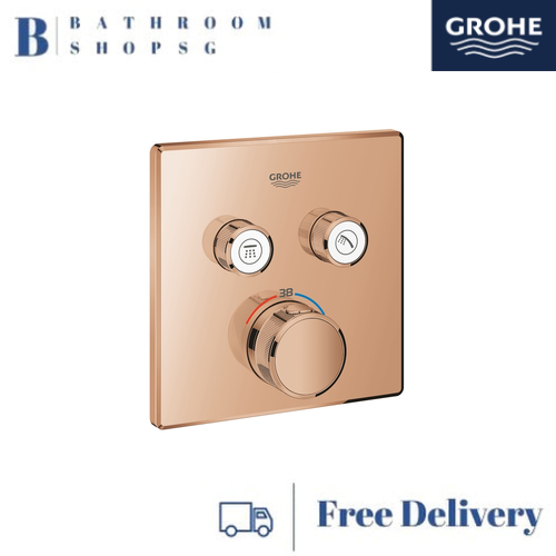 Grohe Grohtherm SmartControl Thermostat for Concealed Installation with 2 Valves 29124DA0 Warm Sunset - image 1