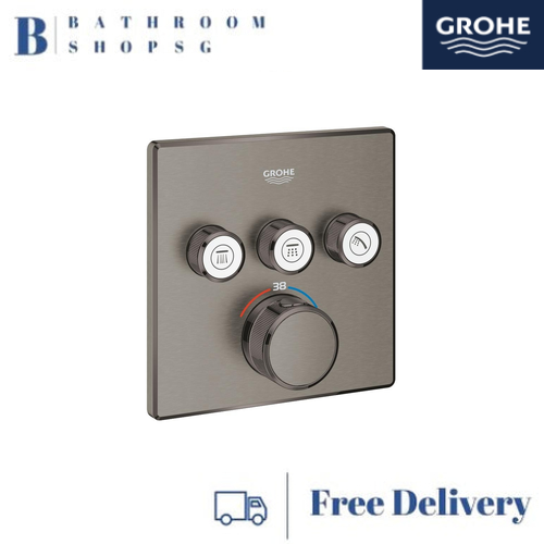 Grohe Grohtherm SmartControl Thermostat for Concealed Installation with 3 Valves 29126ALC Brushed Hard Graphite - image 1