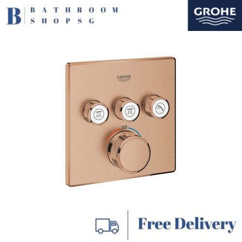 Grohe Grohtherm SmartControl Thermostat for Concealed Installation with 3 Valves 29126DLC Brushed Warm Sunset - image 1