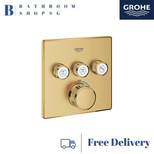 Grohe Grohtherm SmartControl Thermostat for Concealed Installation with 3 Valves 29126GNC Brushed Cool Sunrise - image 1